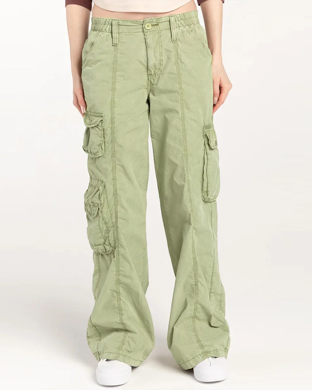 Sage Green Utility Cargo Pants - Image 2